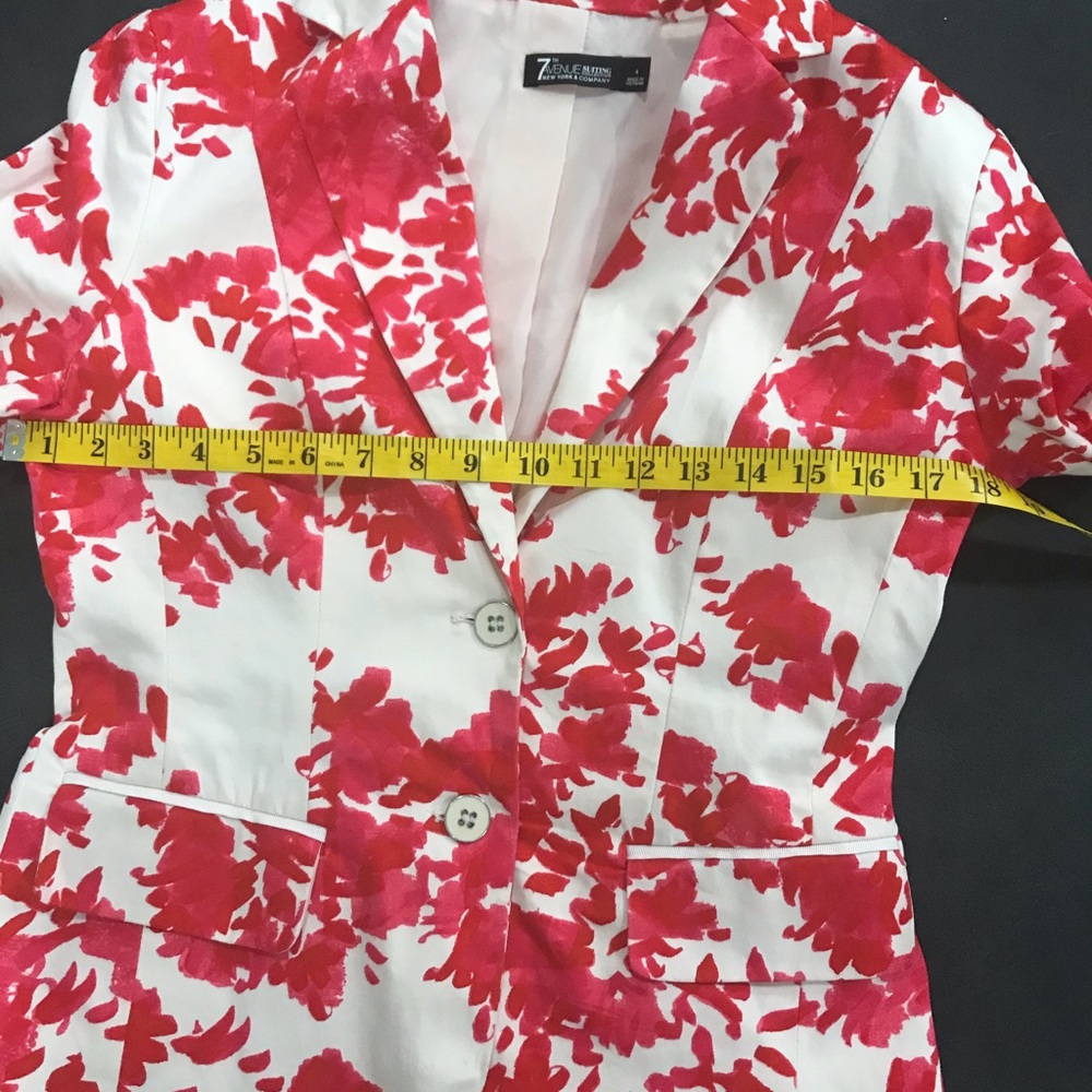 7th Ave Floral blazer size 4 - Picture 8 of 8